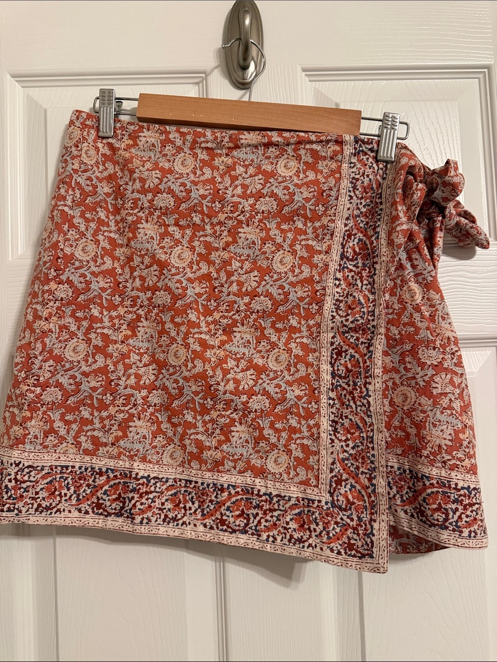 Universal Thread Rust Floral Tie-Waist Mini Skirt - Women's Boho Print